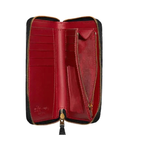 ๐๐ Coach DISNEY MICKEY MOUSE X KEITH HARING MEDIUM ID ZIP WALLET - NWT - Picture 3 of 7